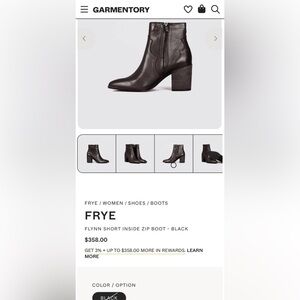 Frye Women's Black Cowboy Heeled Boots